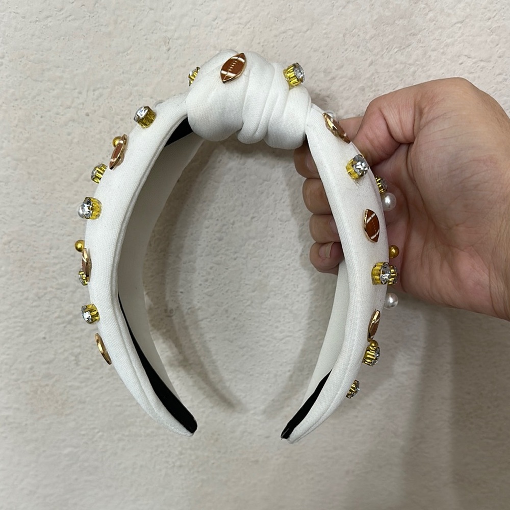 Embellished White Headband